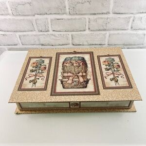 Keepsakes/Memory/Jewelry Box Country French Cottage Floral Rectangular 12.5 x 9